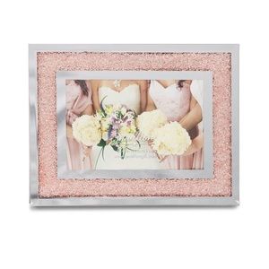Pavilion Gift Co Glorious Occasions Crystal Wedding Picture Frames x 2 in Pink